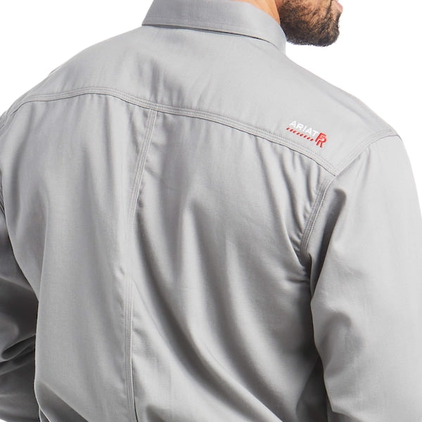 FR Button Down Shirt, Gray, L
