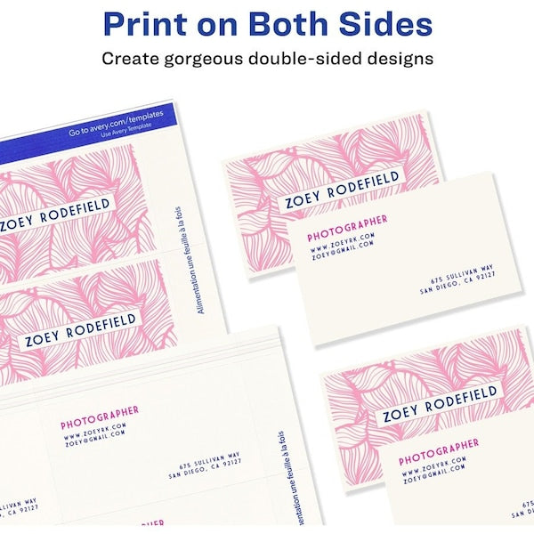 Business Cards, Inkjet, 2x3.5, PK250