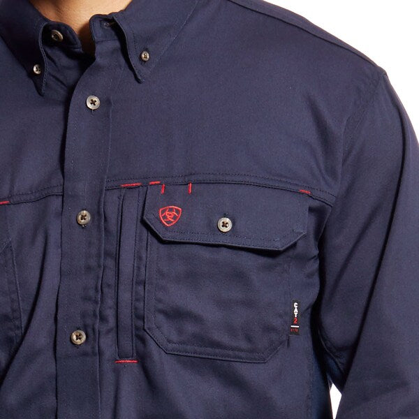 Flame-Resistant Shirt, Navy, XL