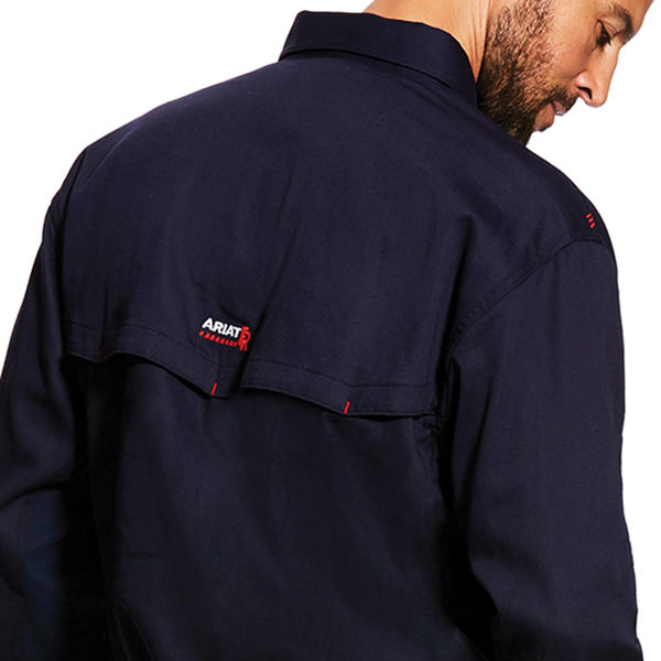 Flame-Resistant Shirt, Navy, L