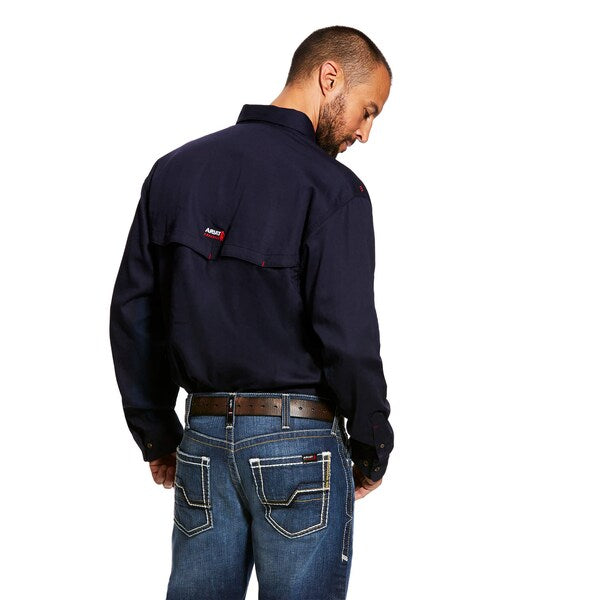FR Button Down Shirt, Navy, 3XL
