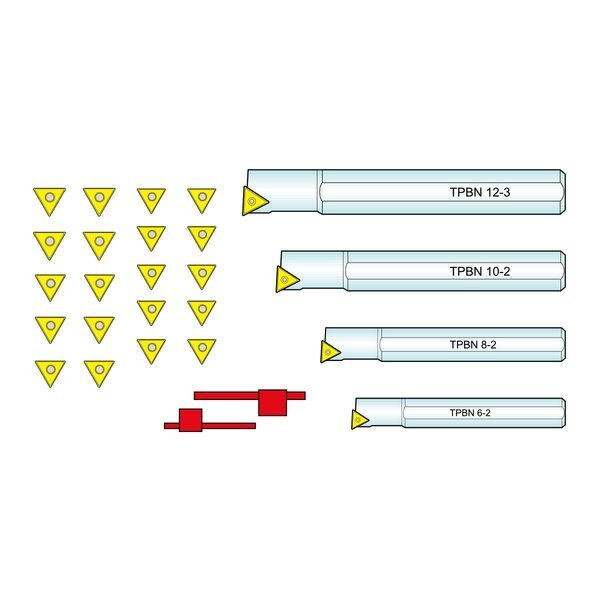 31 Piece TPBN Indexable Boring Bar Set
