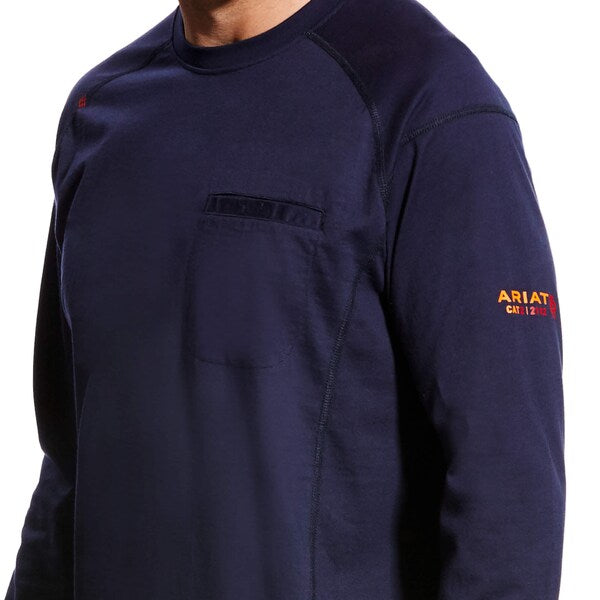 FR Crew Longsleeve Tee, Navy, XL