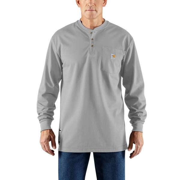 FR Force Cotton LS Henley