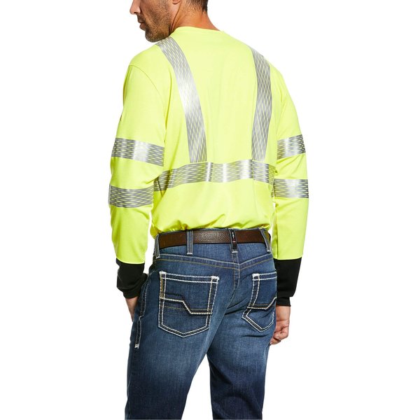 FR Hi-Vis Longsleeve Tee, Yellow, 3XL