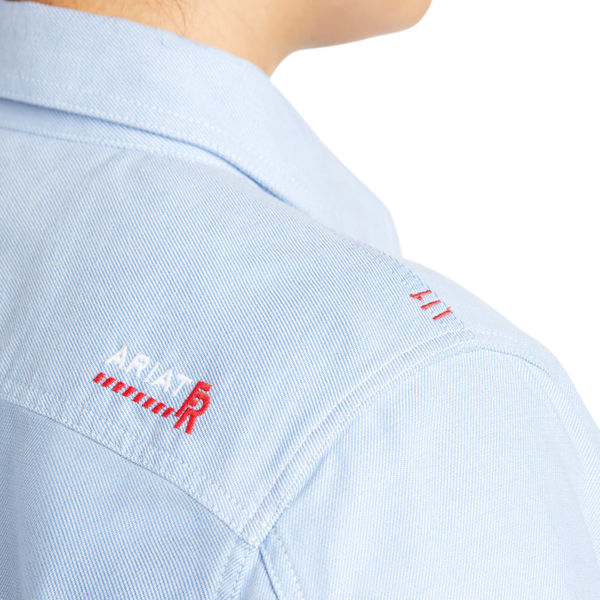 Womens FR Button Down Shirt, Blue, L