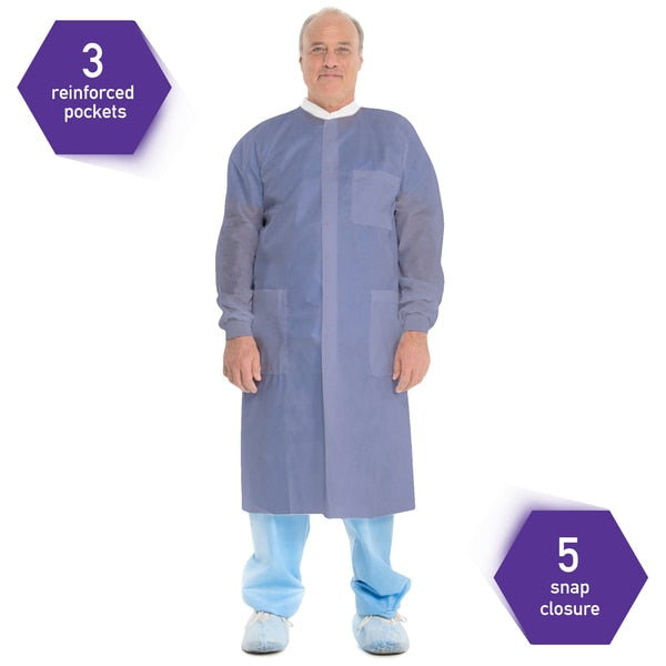 Lab Coat, Blue, S, PK25