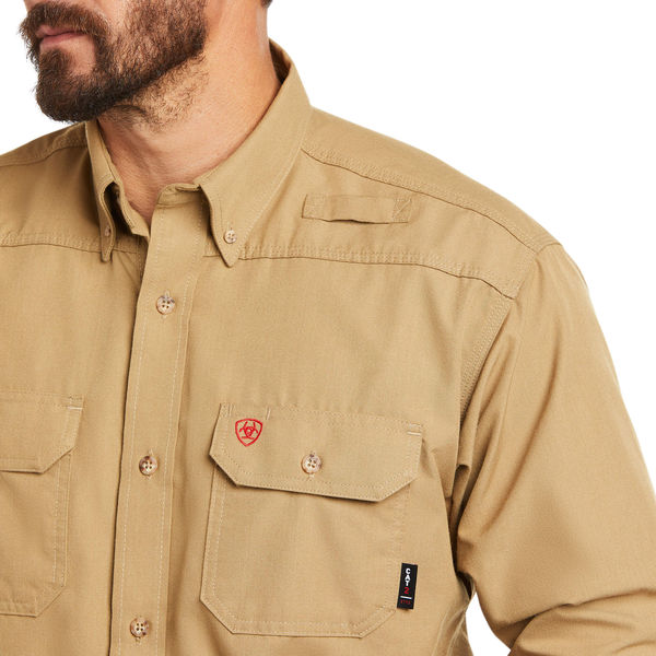Flame-Resistant Shirt, Tan, L
