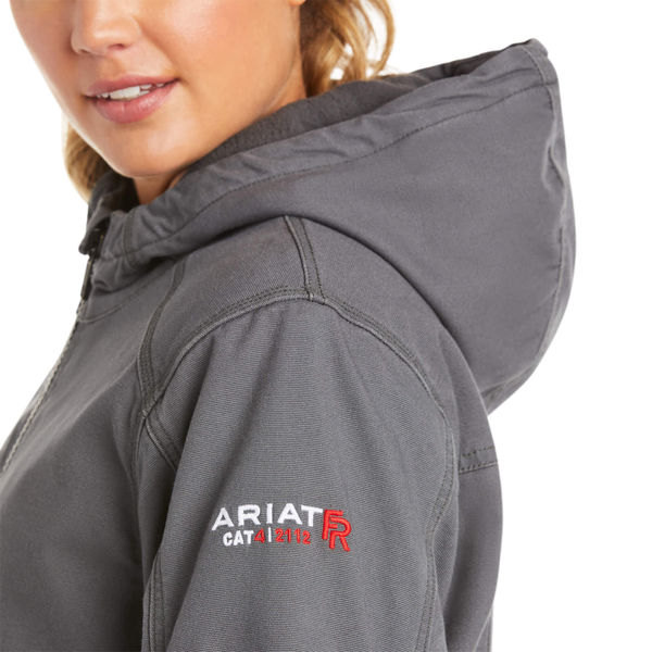 Womens FR Stretch Canvas Jacket, Gray, XS