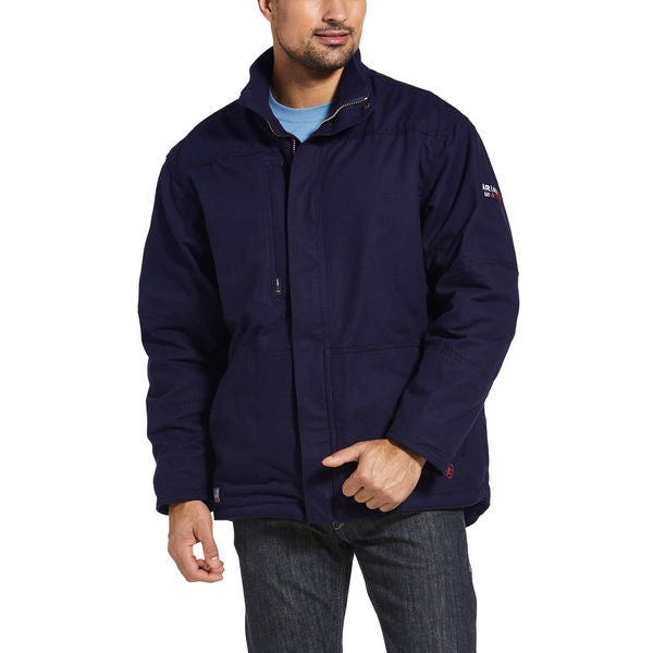 FR Insulated Canvas Jacket, Navy, S