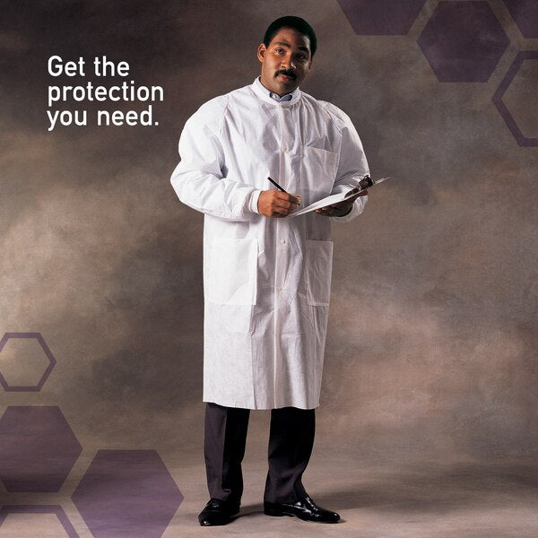 Lab Coat, Blue, XL, PK25