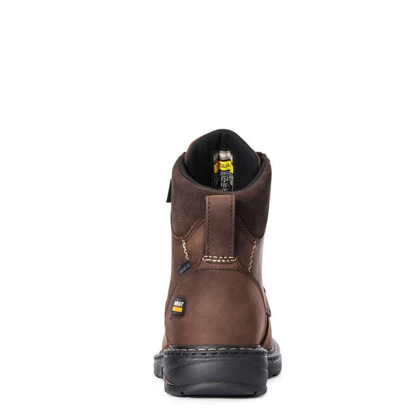 6-Inch Work Boot, W, 6 1/2, Brown, PR