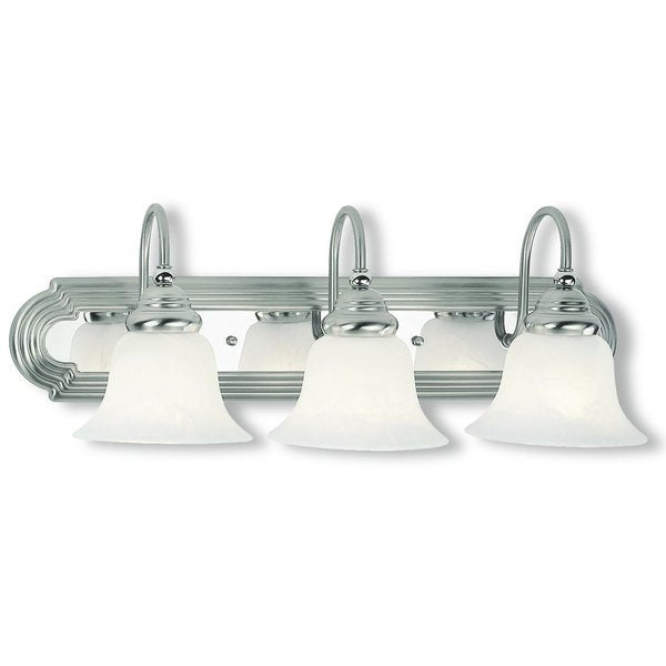 Belmont 3 Light Brushed Nickel and Polished Chrome Bath Vanity