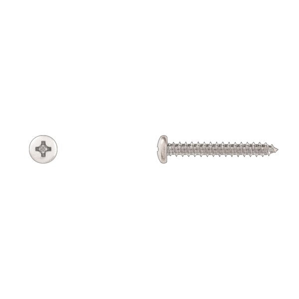 Sheet Metal Screw, #8 x 1-1/4 in, Zinc Plated Pan Head Phillips Drive