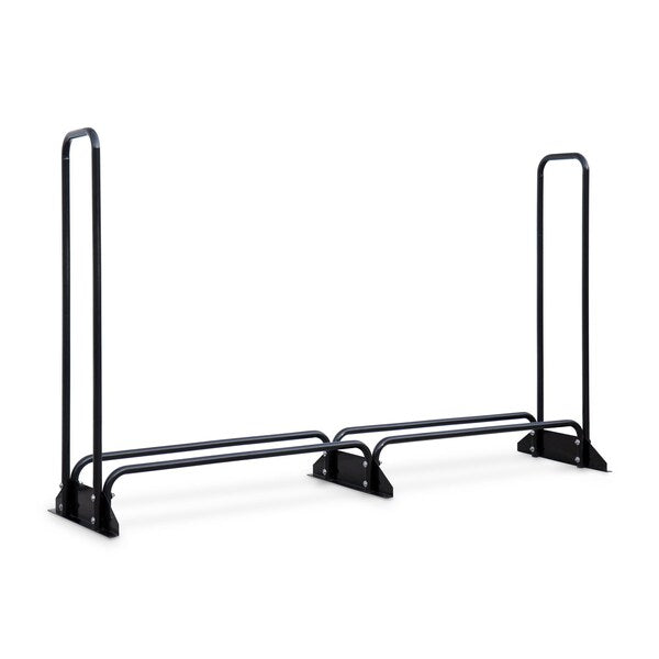 Full Face Cord Steel Firewood Storage Rack, Black