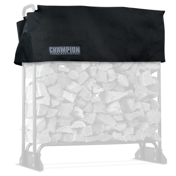 1/8 Cord 600 Denier Canvas Firewood Storage Rack Cover, Black