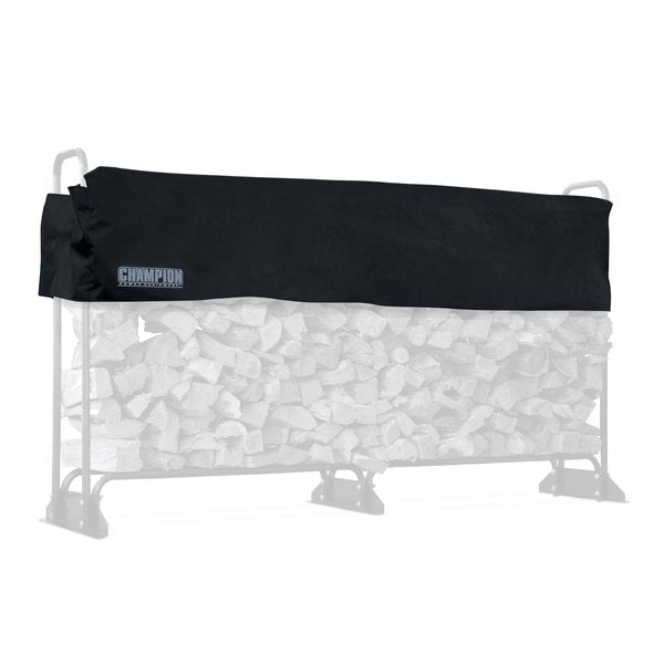 Face Cord 600 Denier Canvas Firewood Storage Rack Cover, Black