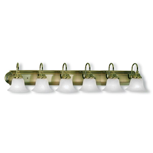 Belmont 6 Light Antique Brass Bath Vanit