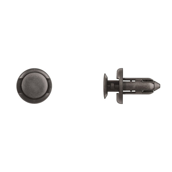 Blk Nyln Push Type Ret 8mm Hole Size 19mm Stem L PK15