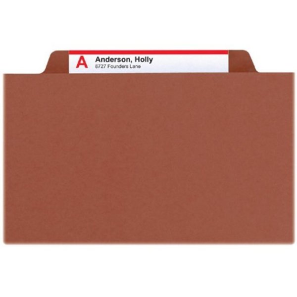 Pressboard Folder, 4 Section, Red, PK10