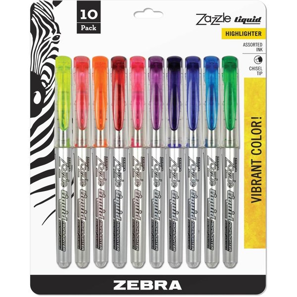 Zazzle Liquid Highlighter Assorted 10pk Sleeve Set