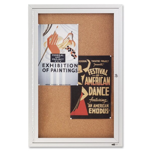 Cork Bulletin Board 24 x 36, Silver