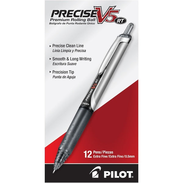 Rollerball Pen, Extra Fine 0.5 mm, Black PK12