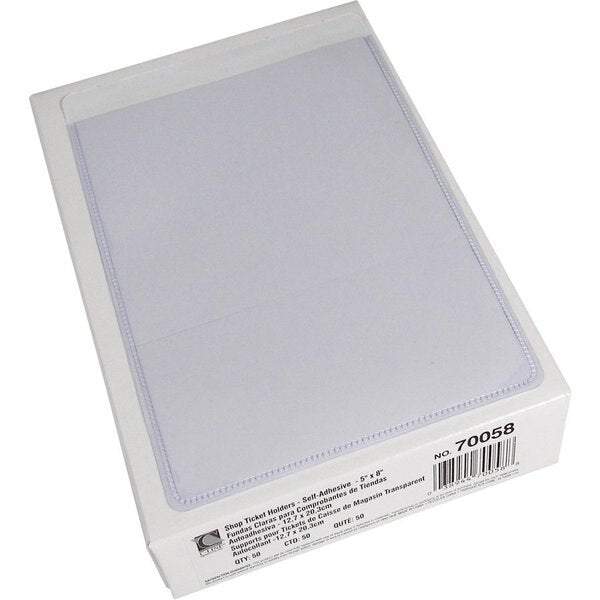 Shop Ticket Holder, Vinyl Seal, 5x8, PK50