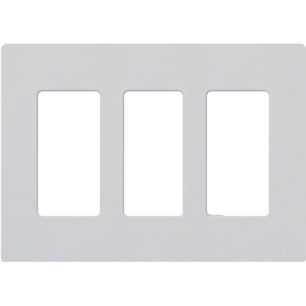 Designer Wall Plates, Number of Gangs: 3 Satin Finish, Palladium