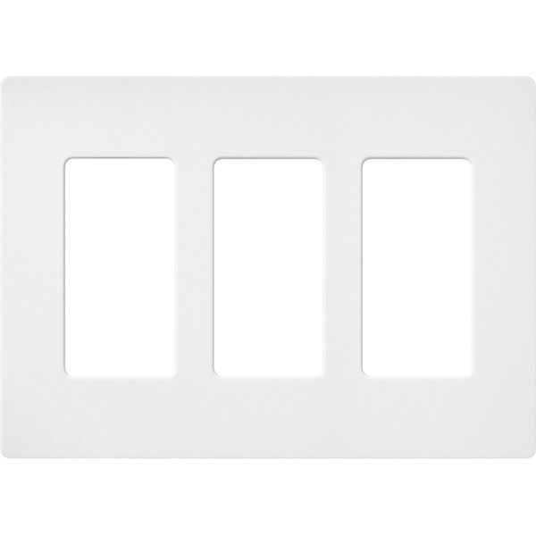 Designer Wall Plates, Number of Gangs: 3 Satin Finish, Snow