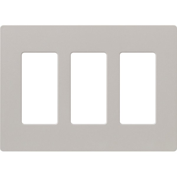 Designer Wall Plates, Number of Gangs: 3 Satin Finish, Taupe