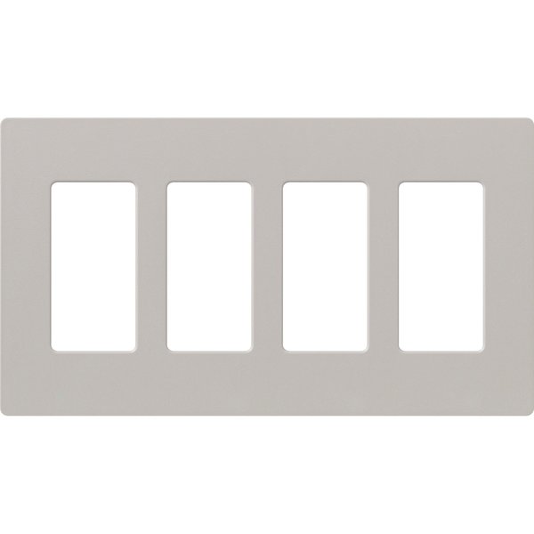 Designer Wall Plates, Number of Gangs: 4 Satin Finish, Taupe