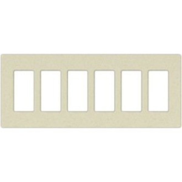 Designer Wall Plates, Number of Gangs: 6 Satin Finish, Taupe
