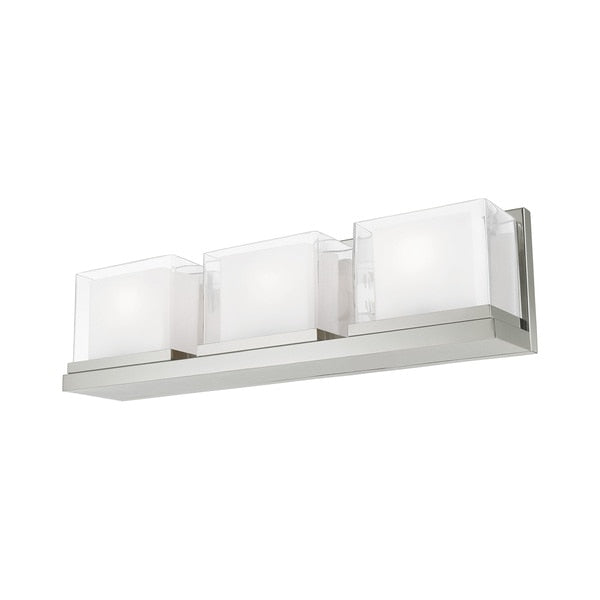 Duval 3 Light Polished Chrome Bath Vanit