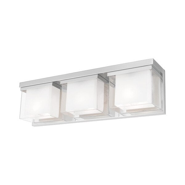 Duval 3 Light Polished Chrome Bath Vanit
