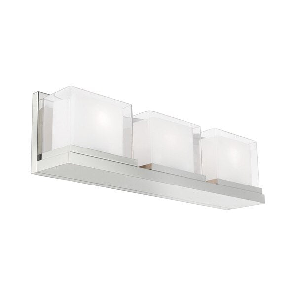 Duval 3 Light Polished Chrome Bath Vanit