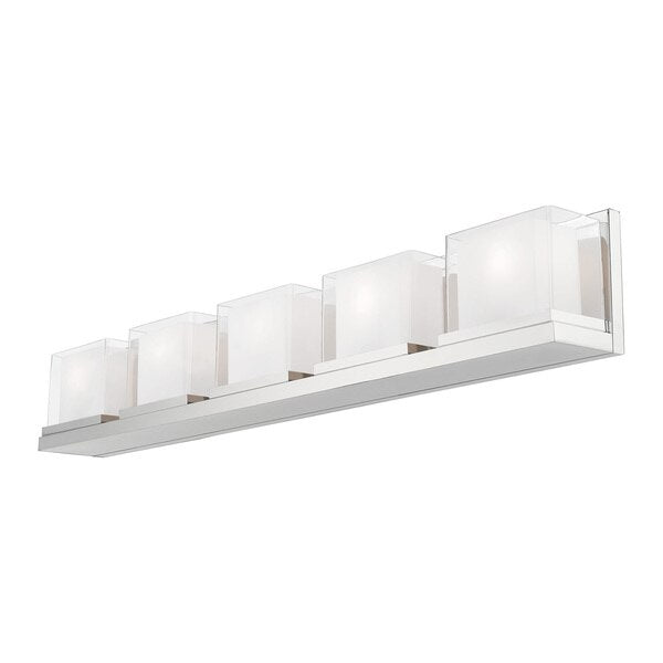 Duval 5 Light Polished Chrome Bath Vanity
