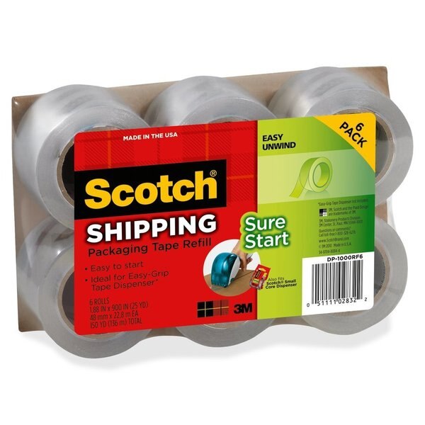 Packaging Tape, 1.88 s x 900 in., PK6