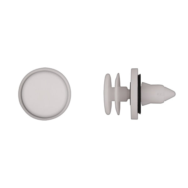 Wht Nyln Door Panel Ret 9mm Hole Size Pin/Nut PK15