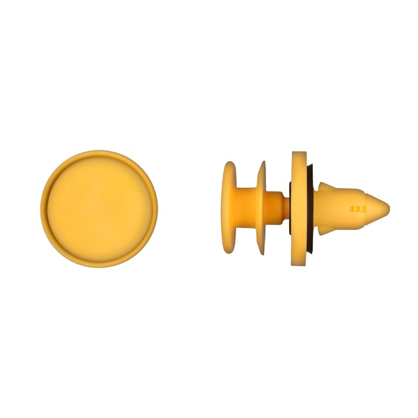Ylw Nyln Door Panel Ret 9mm Hole Size Pin/Nut PK15