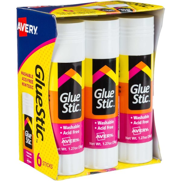 Stick, Glue, 1.27 oz., Clear, PK6