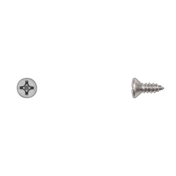 Sheet Metal Screw, #12 x 1/2 in, Zinc Plated Oval Head Phillips Drive