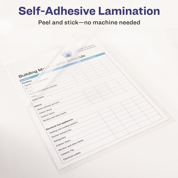 Laminate Sheet, 9 x 12, PK50