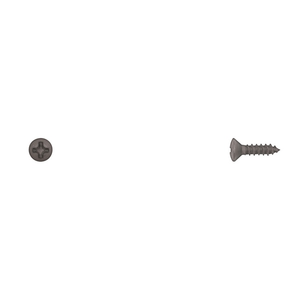 Sheet Metal Screw, #6 x 1/2 in, Black Oval Head Phillips Drive