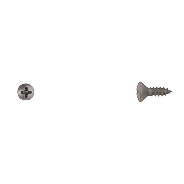 Sheet Metal Screw, #10 x 1/2 in, Black Oval Head Phillips Drive