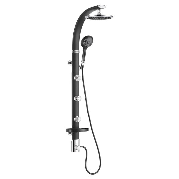 Shower System, Black, Wall