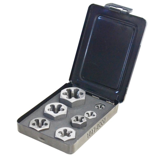 7 Piece M6-M20 Hexagon Rethreading Die Set