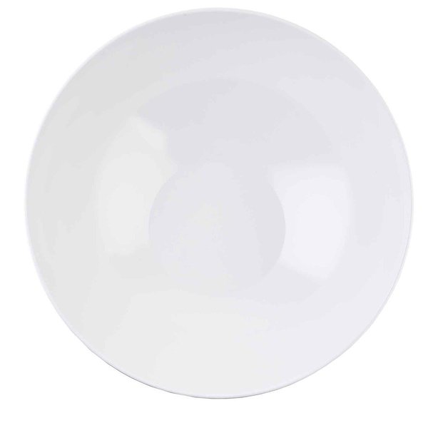 Round Melamine Bowl, 11 quart, White
