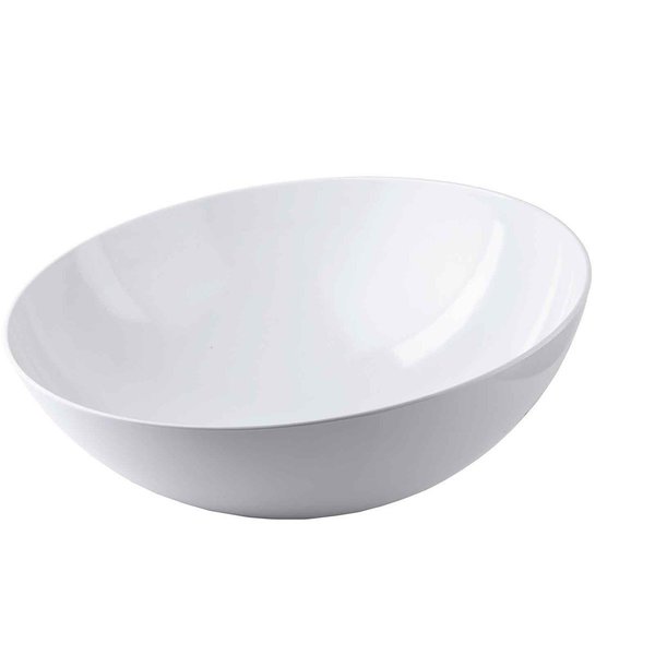 Round Melamine Bowl, 20 quart, White