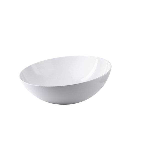Round Melamine Bowl, 20 quart, White